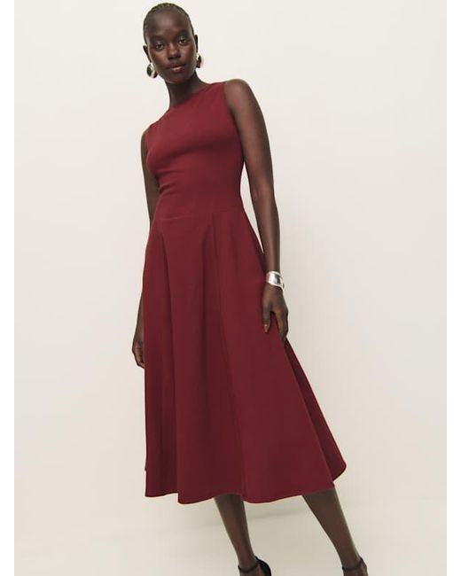 Reformation Devin Knit Dress in Red | Lyst