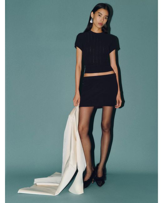 Reformation Green Megan Cashmere Mini Skirt