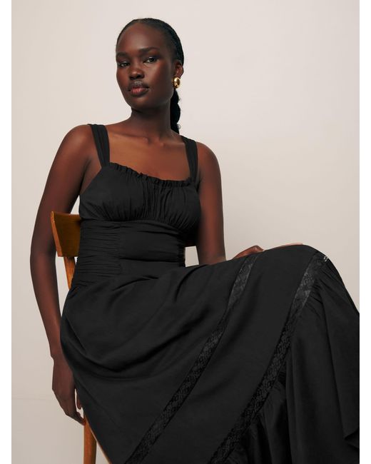 Reformation Black Lisette Dress