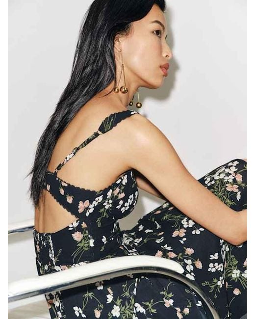 Reformation Blue Lela Dress Lace 0