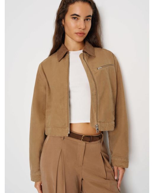 Reformation Natural Briar Cropped Utility Jacket