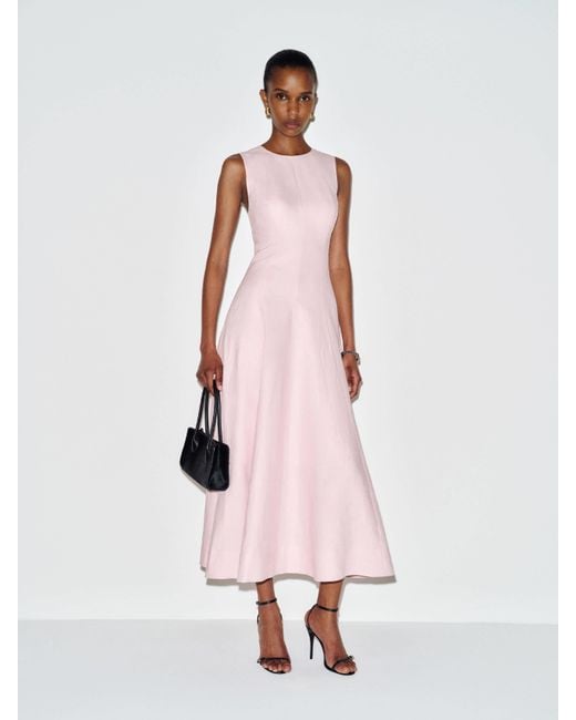 Reformation Pink Cecilia Linen Dress