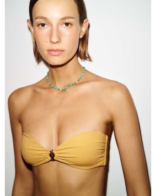 Reformation White Lagoon Bikini Top