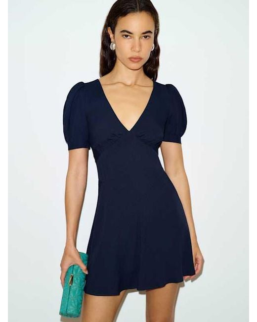 Reformation Blue Naira Mini Dress