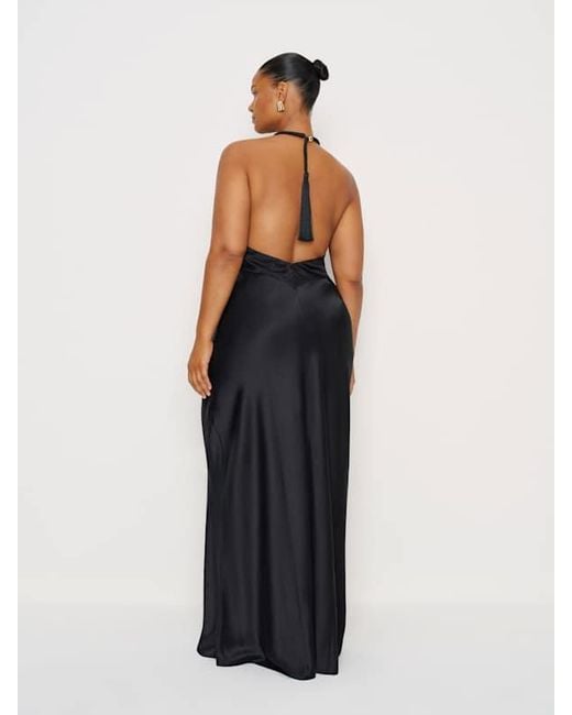Reformation Blue Bianca Silk Dress Es