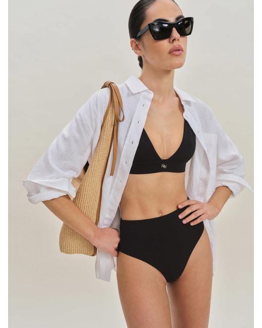 Reformation Black Ana Bikini Bottom