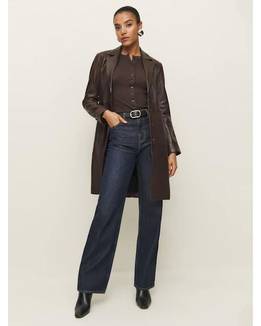 Reformation Brown Hugh Knit Top