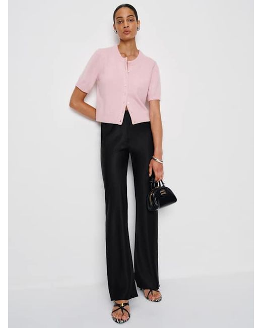 Reformation Pink Maude Cashmere Cardigan