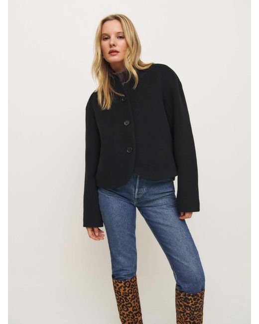 Reformation Blue Owen Jacket