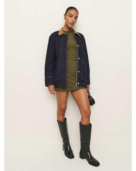 Reformation Nadia Knit Dress in Green | Lyst