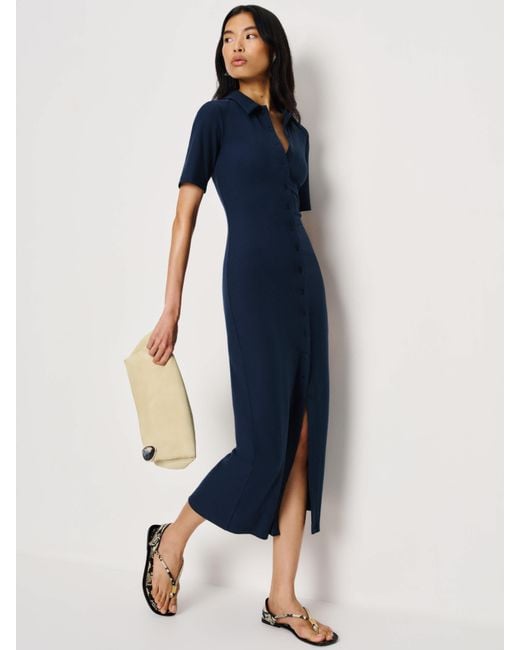 aiden blue dress Reformation Knit in A center back zipper