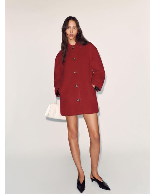 Reformation Red Irene Jacket Linen