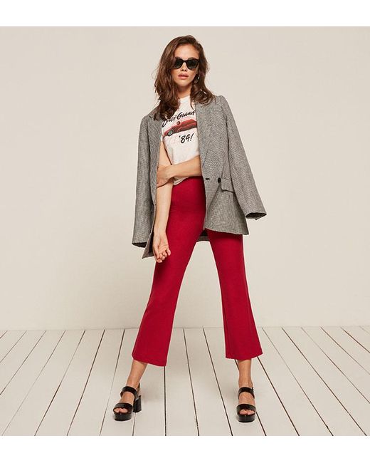 Reformation Red Joss Pant