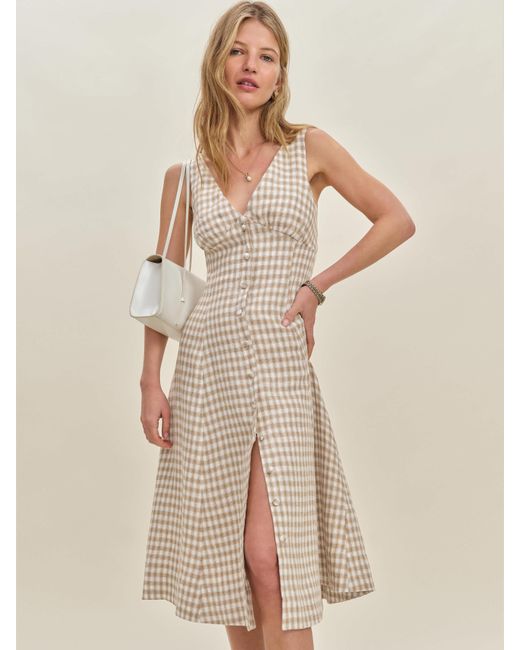 Reformation Natural Sebastien Linen Dress 6