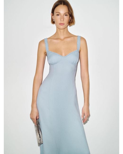 Reformation Blue Tully Dress