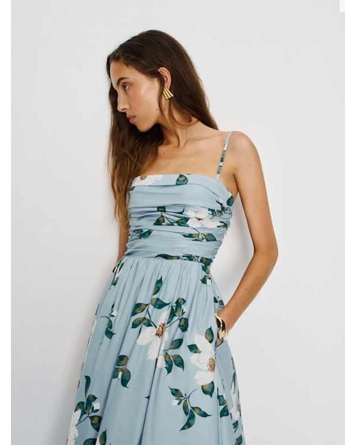 Reformation Kastoria Dress 0 in Blue | Lyst