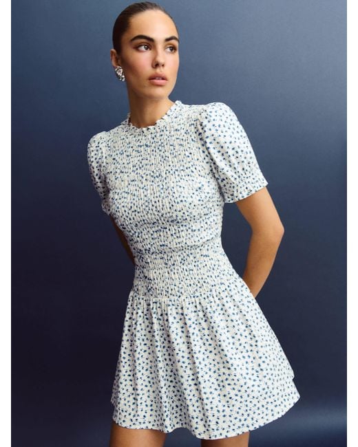 Reformation Blue Leannah Dress 4