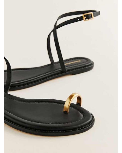 Reformation Natural Cindy Flat Sandal