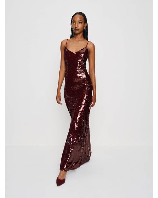 Reformation Red Drizzle Dress