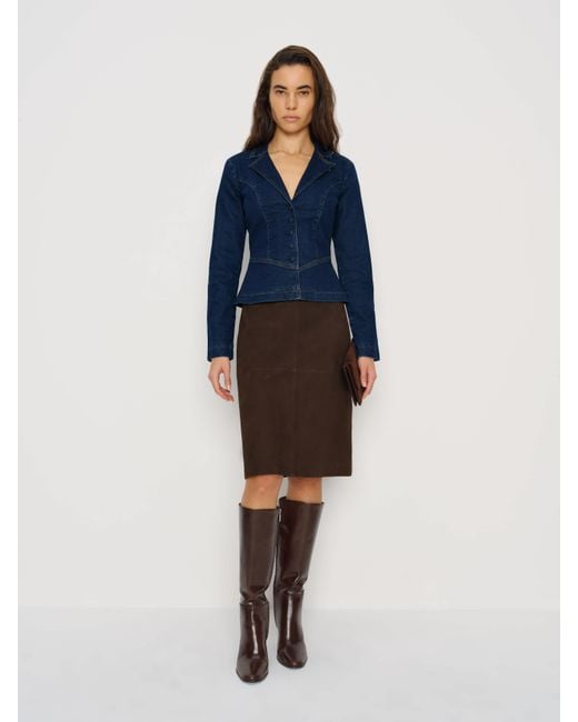 Reformation Blue Porter Super Stretch Denim Jacket
