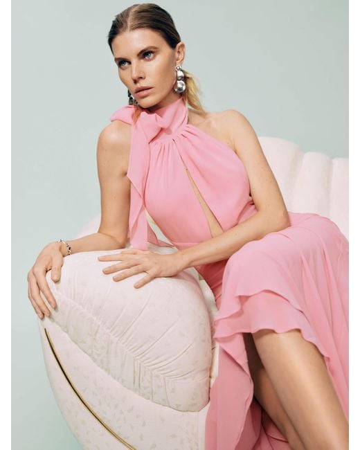 Reformation Pink Mela Dress