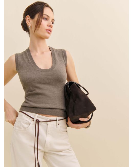Reformation Natural Marta Regenerative Merino Sweater Tank Top