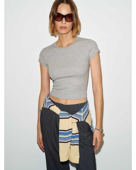 Reformation Gray Muse T-Shirt Heather