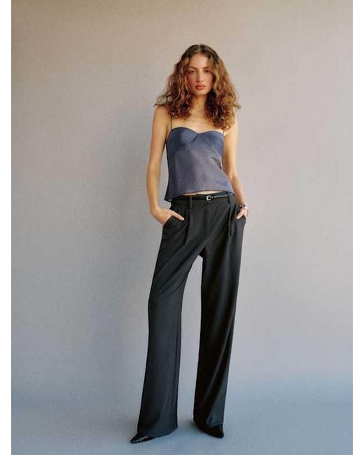Reformation Blue Alouette Top