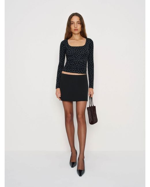 Reformation Black Kayla Knit Top