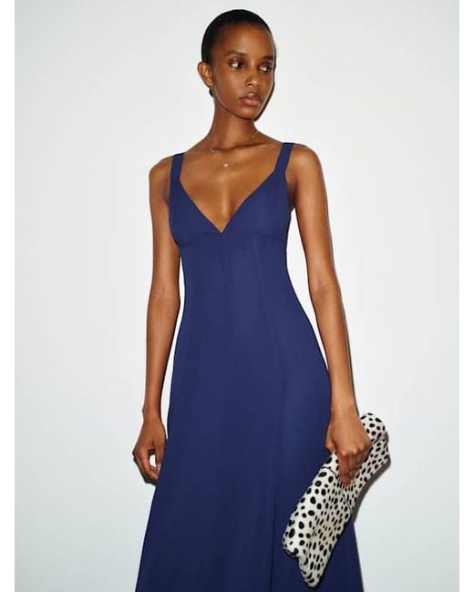 Reformation Blue Maribella Dress