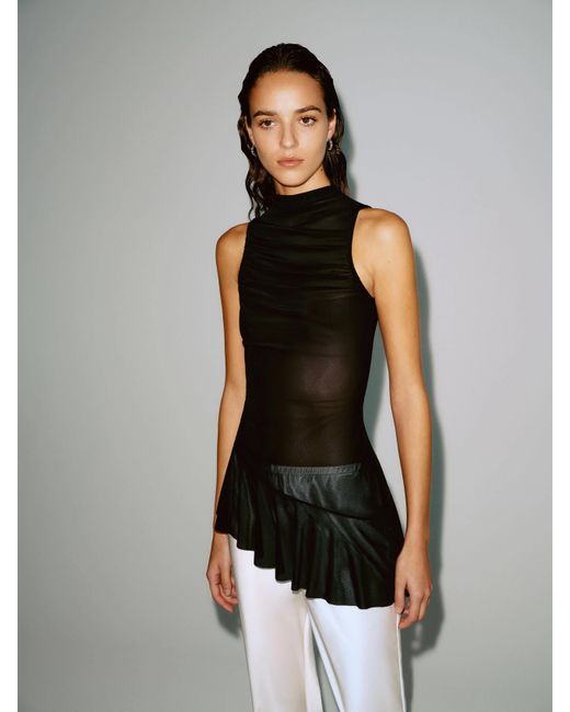 Reformation White Emrys Knit Top