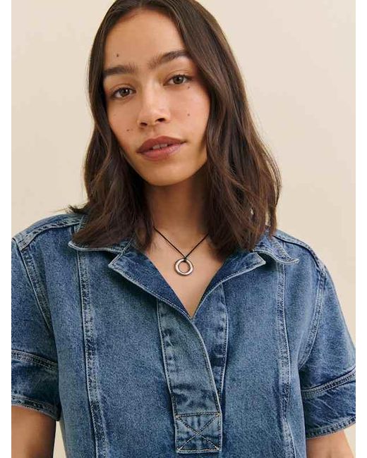 Reformation Blue Clark Denim Mini Dress