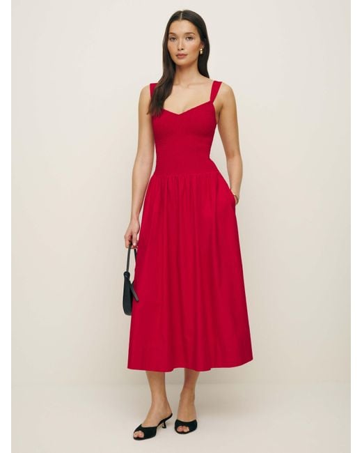 Reformation Red Sariah Dress