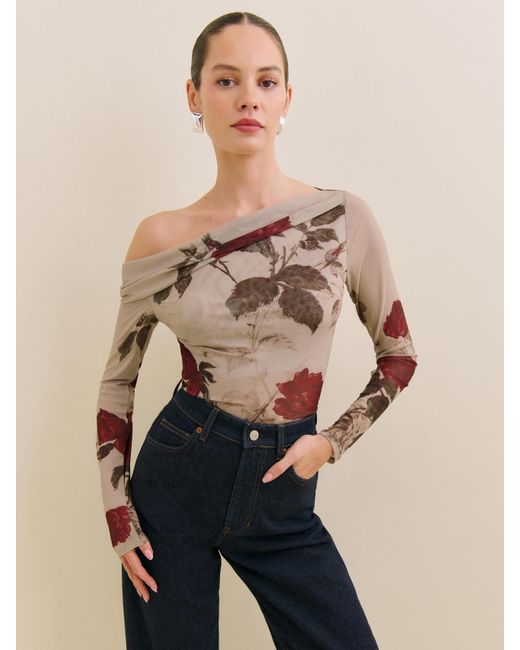 Reformation Natural Elio Knit Top