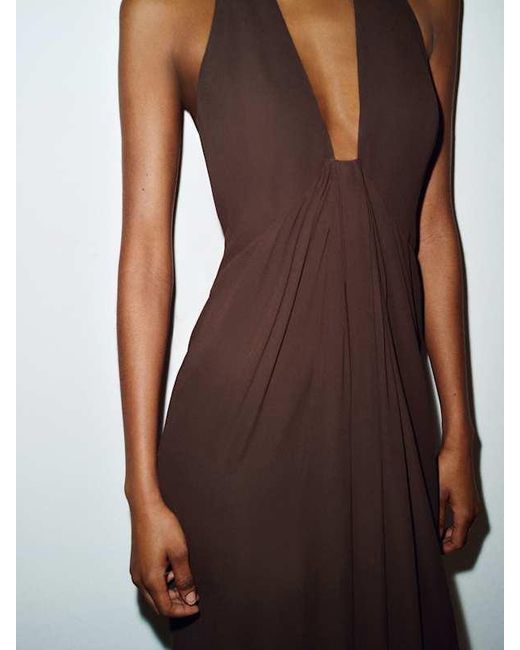 Reformation Brown Alannah Dress