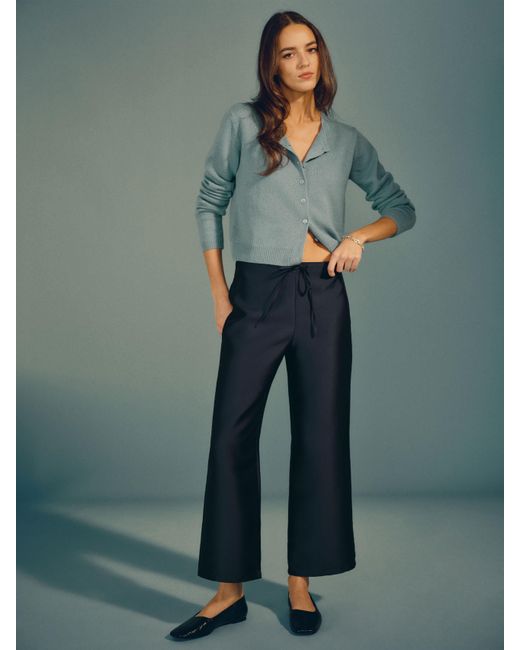 Reformation Blue Olina Cropped Pant