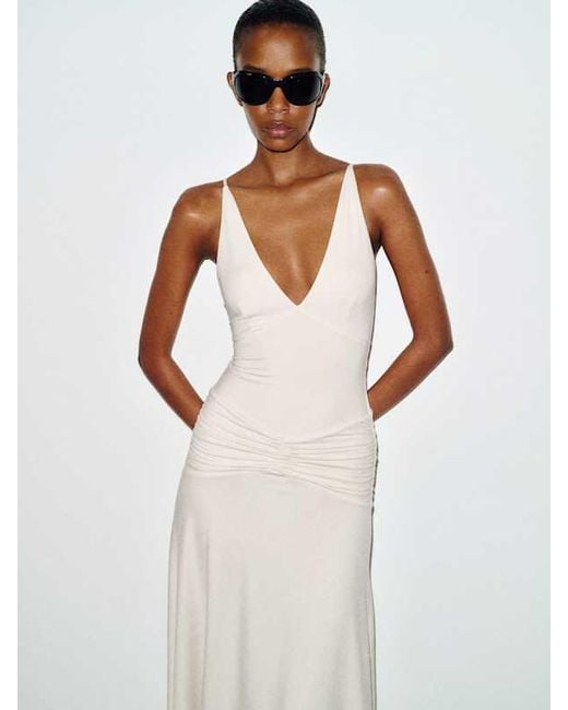 Reformation White Gwen Knit Dress