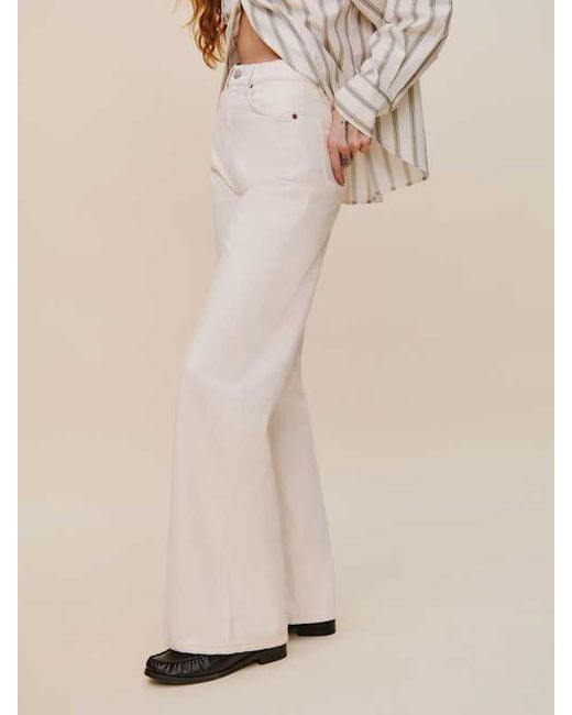 Reformation Natural Cary High Rise Slouchy Wide Leg Jeans Denim