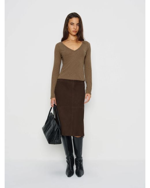Reformation Multicolor Jenna Long Sleeve T-Shirt