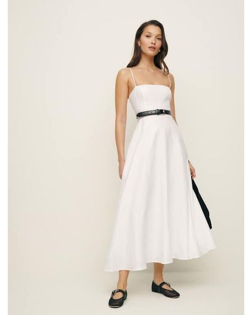 Reformation Natural Monette Linen Dress 8