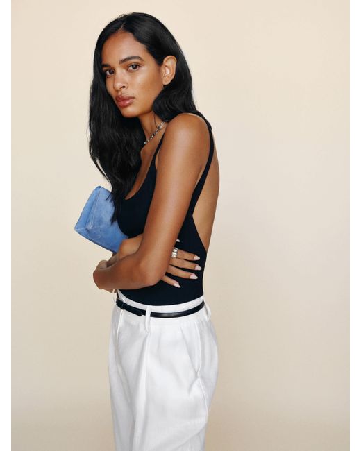 Reformation White Amy Bodysuit
