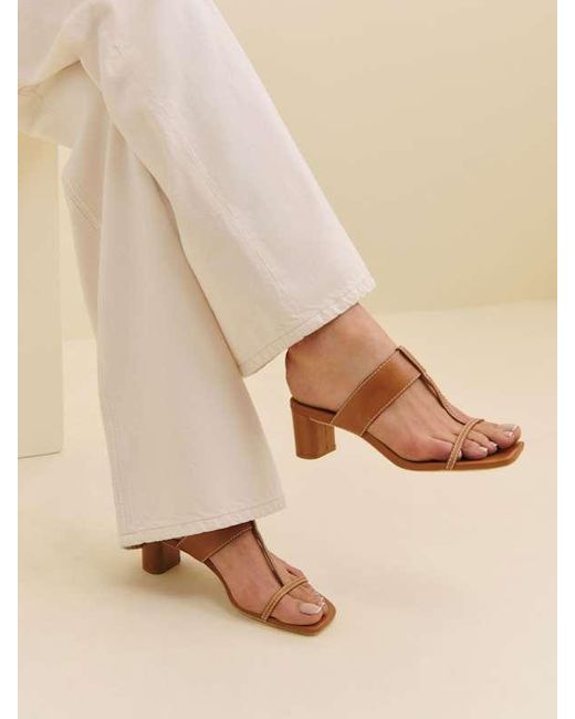 Reformation Brown Sardinia Heeled Sandal