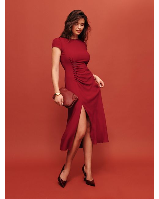 Reformation Red Frasier Dress