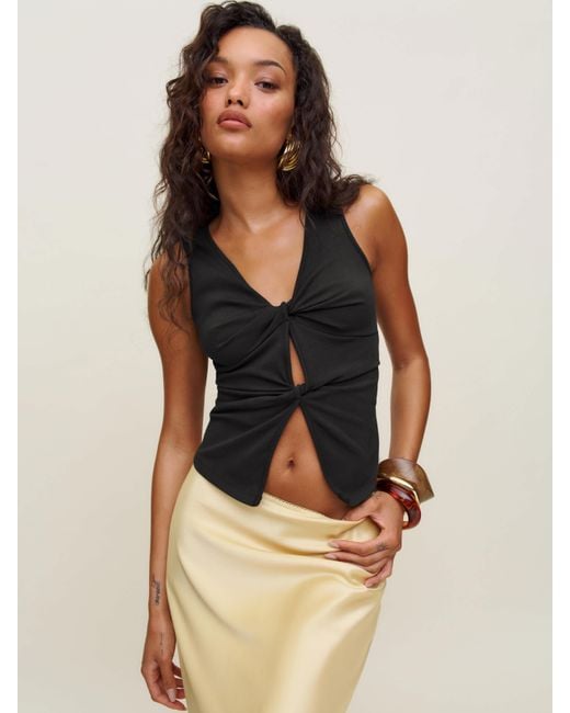 Reformation Natural Tefi Knit Top