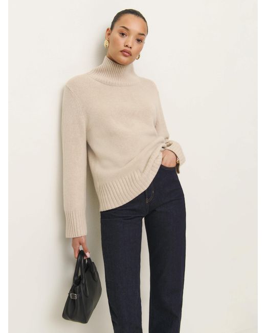Reformation Natural Conrad Cashmere Turtleneck