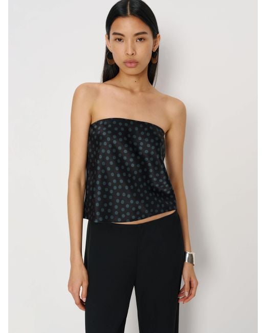 Reformation Blue Spritz Silk Top