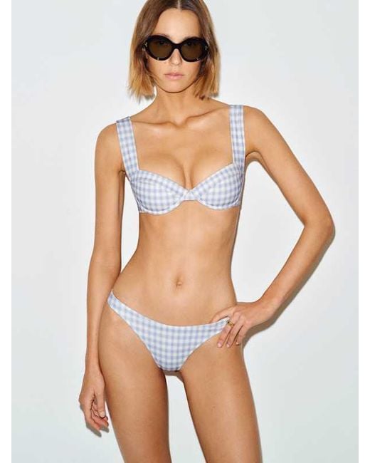 Reformation White Campo Bikini Bottom