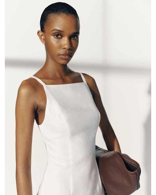 Reformation White Mora Linen Dress