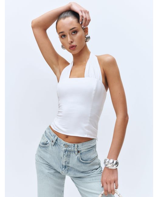 Reformation White Rihanna Top