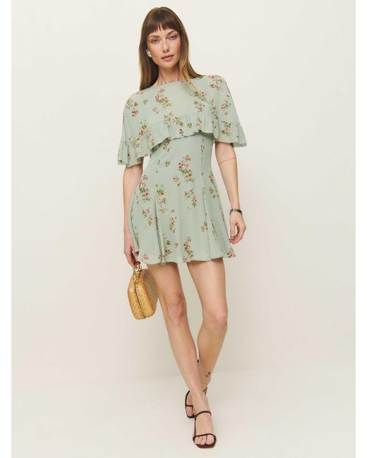 Reformation Natural Zelena Dress